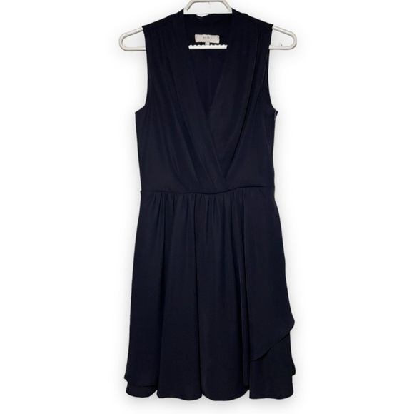 REISS Electra Night Navy Wrap-front Dress size 4 - Picture 6 of 11